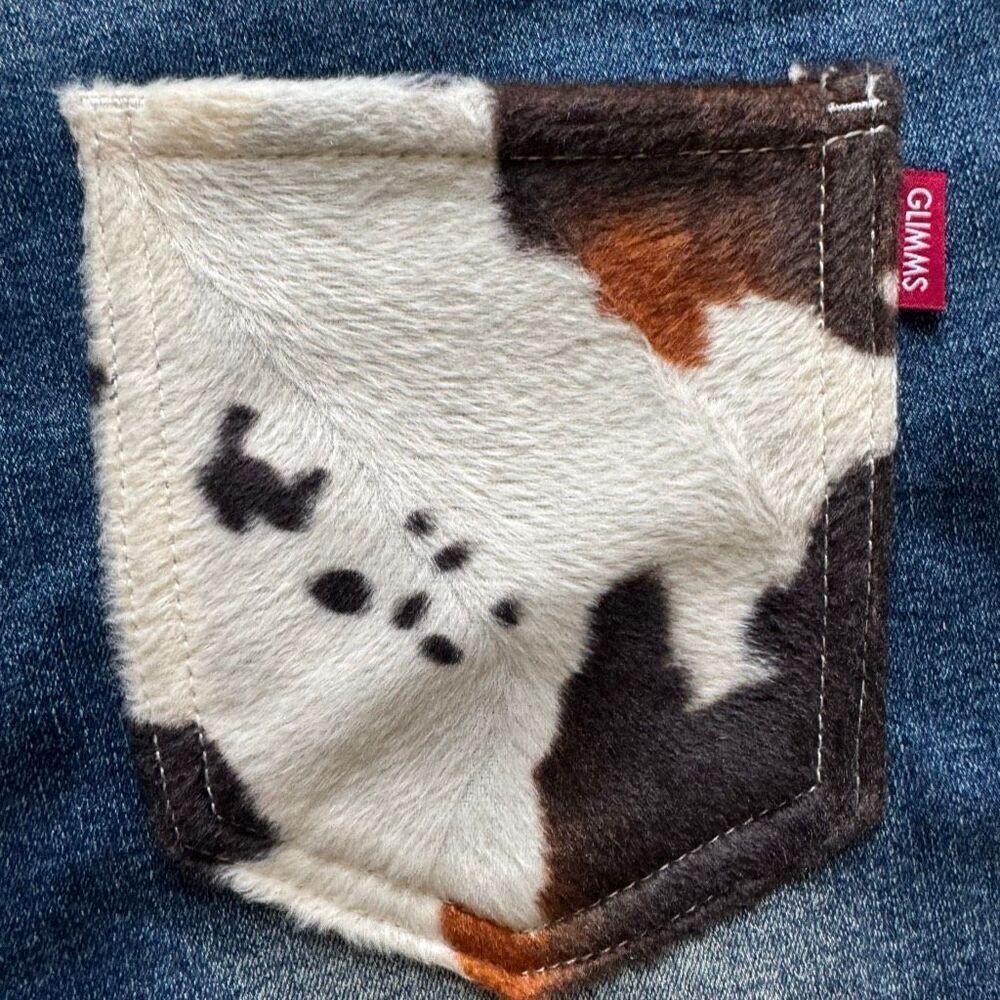 Glimms New York Jeans Natural Leather Shorts Genuine Cowhide Shorts SZ 30 #2505 - Picture 11 of 15